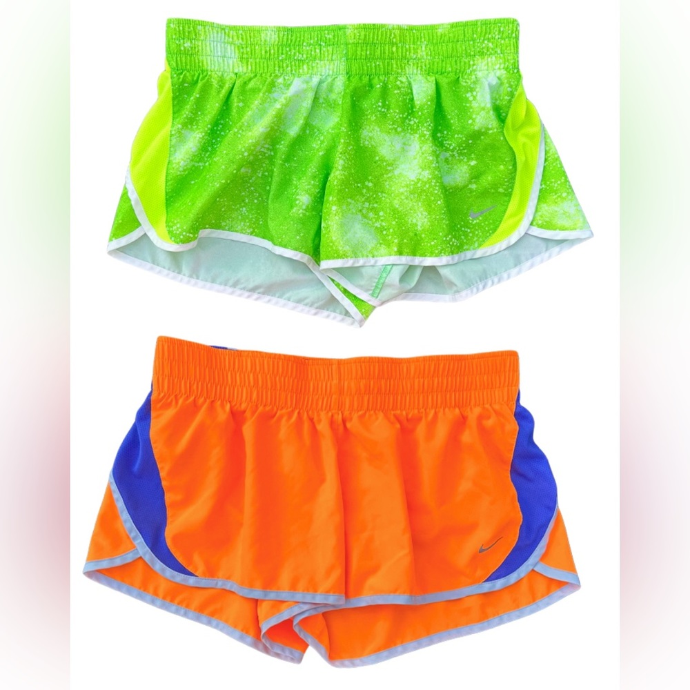 EUC Lot of 2 Nike Misses Large Running Dri Fit Shorts